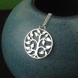 Tree of life necklace in sterling silver, family tree, sterling silver tree charm, sterling silver tree necklace, nature, mother's day image 5