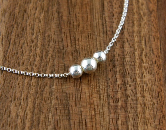 Necklace with deals 3 beads