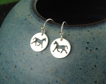 Sterling Silver Horse Earrings: Equestrian Jewelry