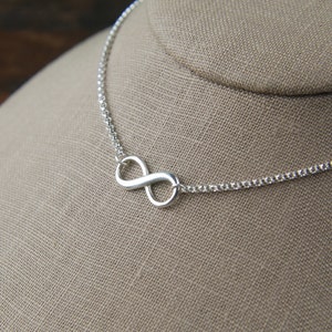 Infinity Symbol Necklace in Sterling Silver, Sturdy, Infinity Necklace ...