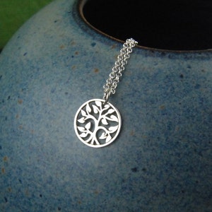 Tree of life necklace in sterling silver, family tree, sterling silver tree charm, sterling silver tree necklace, nature, mother's day image 3
