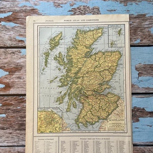 Carte ancienne d'Irlande de 1926. Ancienne carte de l'Irlande. Impression historique. Lithographie à encadrer. Belle carte de 99 ans. Carte à épingles.