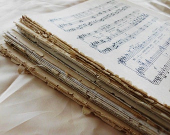 200 Stunning SHEET MUSIC Pages. Vintage Large Old Music Pgs for Crafting 9x12" No Writing. Wedding Crafting, DIY, Decorative Paper Ephemera