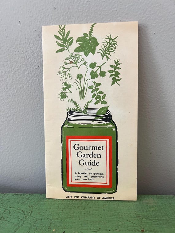 Gourmet Garden Guide. Herb Growing Booklet. Jiffy Pot Company. Vintage Ephemera