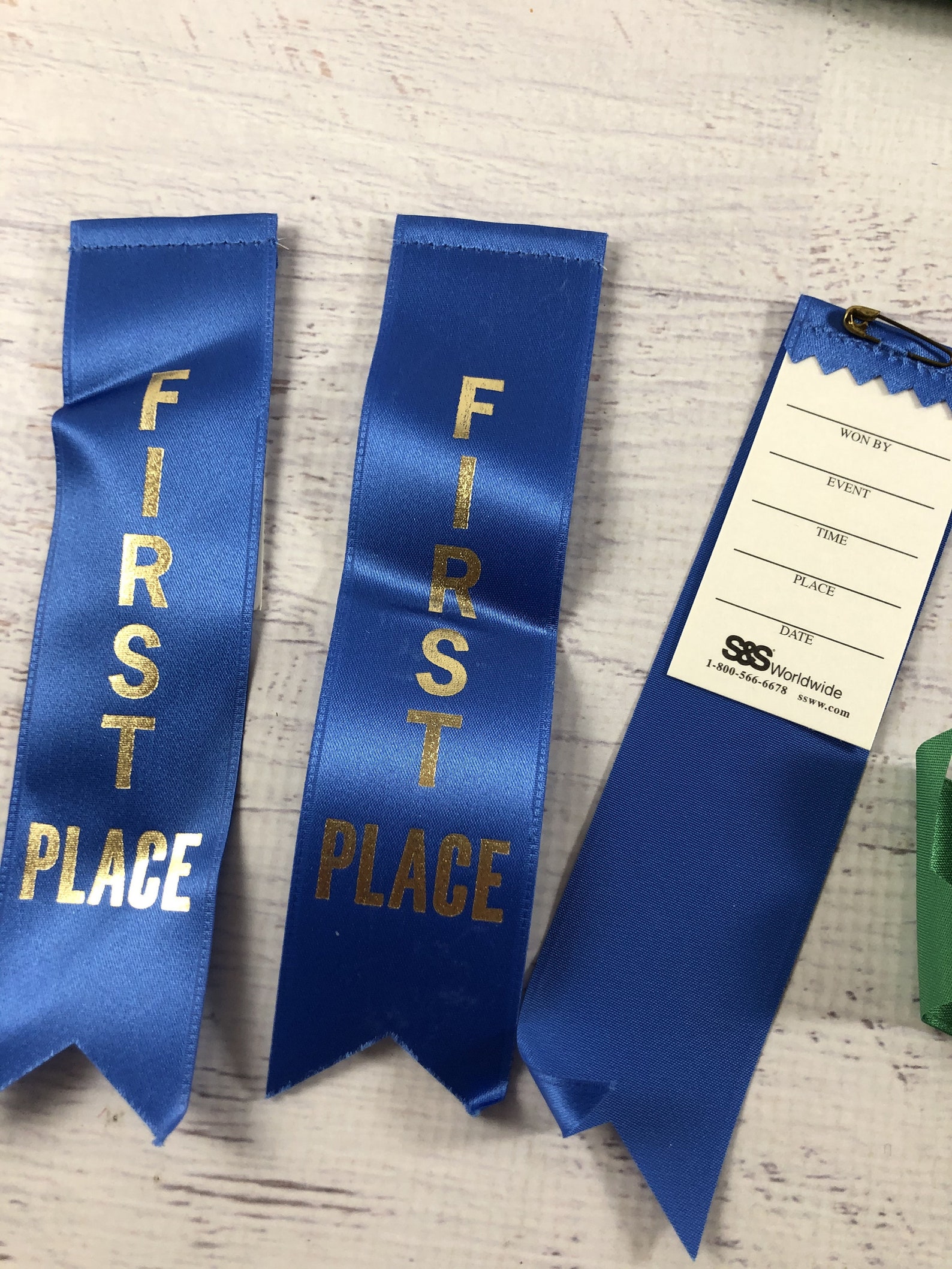 62 Vintage Ribbons Blue First Place Ribbons Red Second Place Etsy
