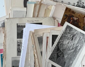 100 Antique Book Page Prints. 1800s-1900s Ephemera. Lithographs, Engravings, Graphics, Crafting, Scrapbooking, Bulk #15