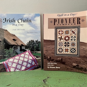 Quilting Books- Vintage. Irish Chain in a Day Single & Double- Quilt in a Day Series. Pioneer Sample Quilt Block Party. Quilt Pattern Books
