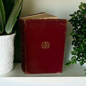 1916 The Egoist. A Comedy in Narrative. Antique Book by George Meredith. Charles Scribner&#39;s Sons. Red Leather Cover.