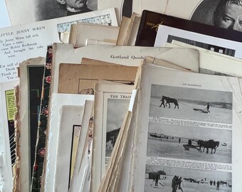 100 Antique Book Page Prints. 1800s-1900s Ephemera. Lithographs, Engravings, Graphics, Crafting, Scrapbooking, Bulk #14