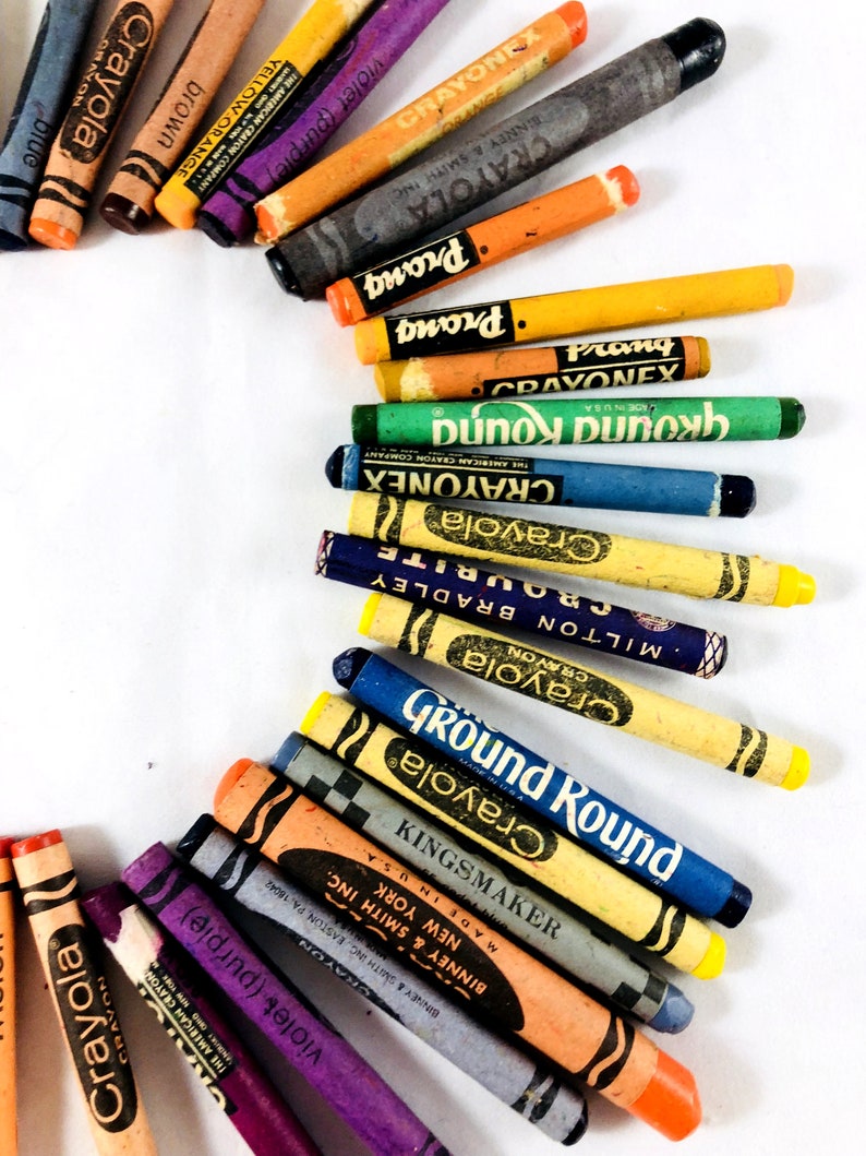 Vintage Crayons. Large Lot of Old Crayons Crayola Binney & Etsy