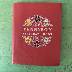 Vintage Tennyson-verjaardagsboek. Verjaardagsboek uit de jaren 60. Samengesteld door G.F. Maine. 5,75 x 4,25 inch