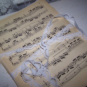 Vintage Music Sheets. Large 9x12 Size. Old Sheet Music Supplies. Antique Pg for Crafting, Wedding, Scrapbooking, Ephemera. Choose Quantity image 5