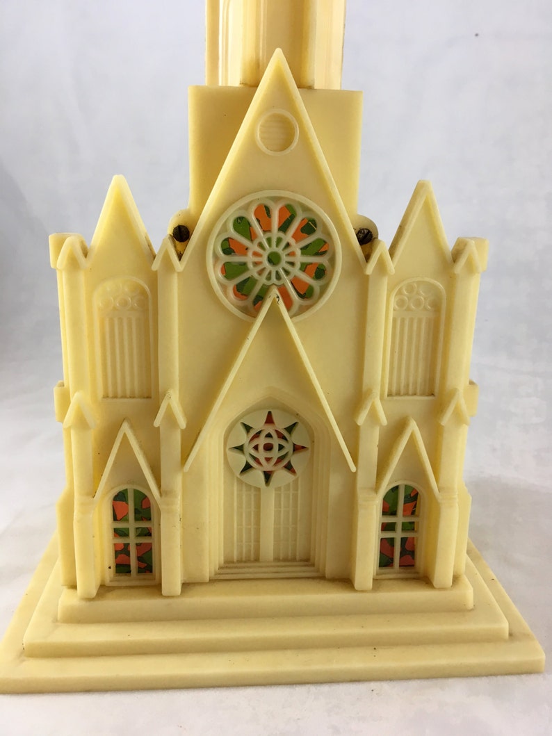 1950s Plastic Light Up Church. Wind Up Music Box. Silent | Etsy