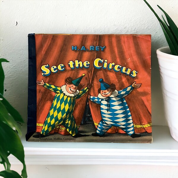 Cute Vintage Lift the Flap Book See the Circus by H A Rey Creator of Curious George