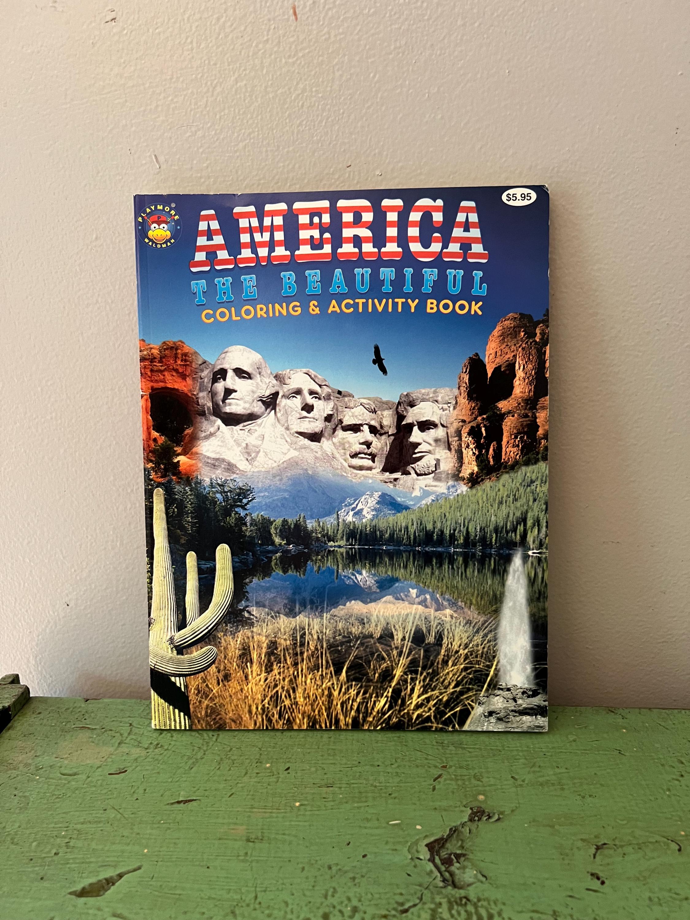 Vintage America the Beautiful Coloring and Activity Book. Unused USA ...
