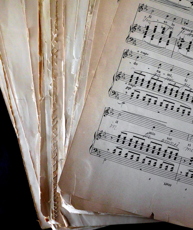20 XL Sheets Antique Sheet Music Large Format 11x14 Etsy