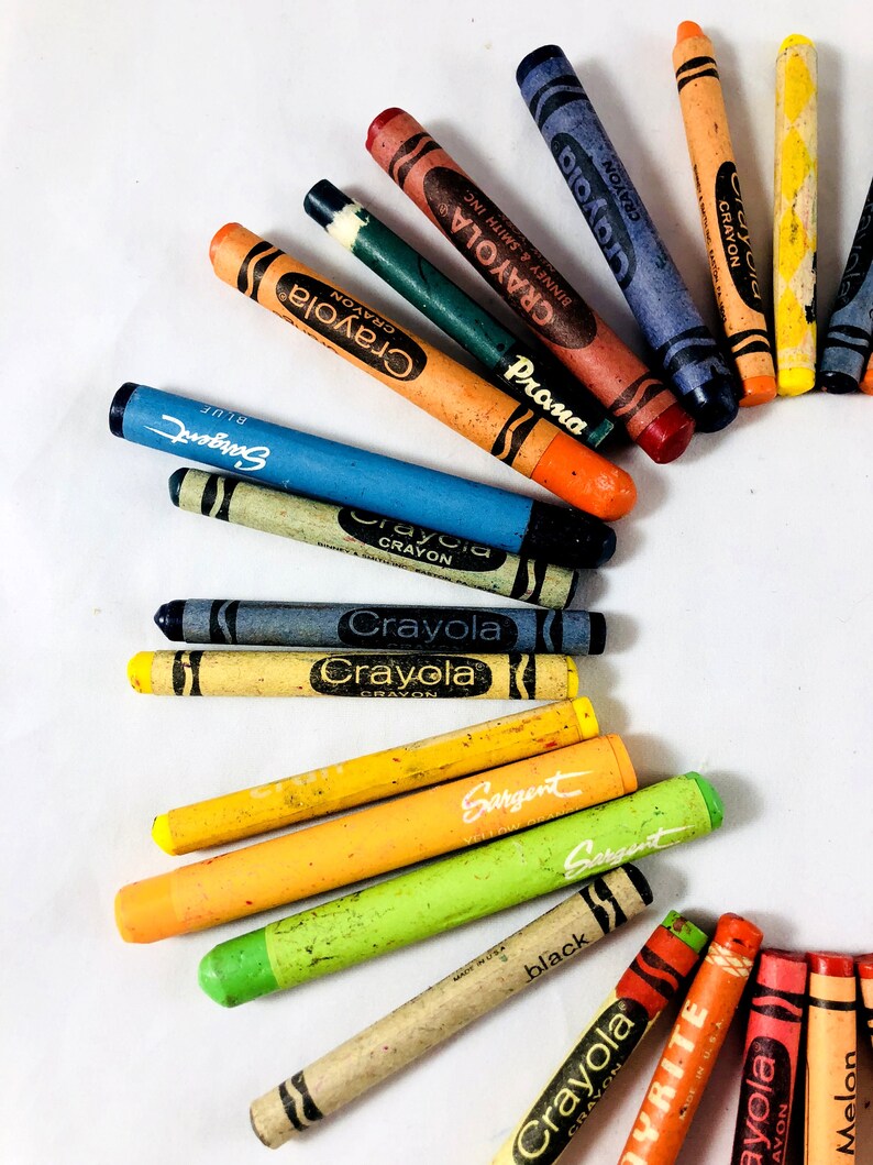 Vintage Crayons. Large Lot of Old Crayons Crayola Binney & Etsy