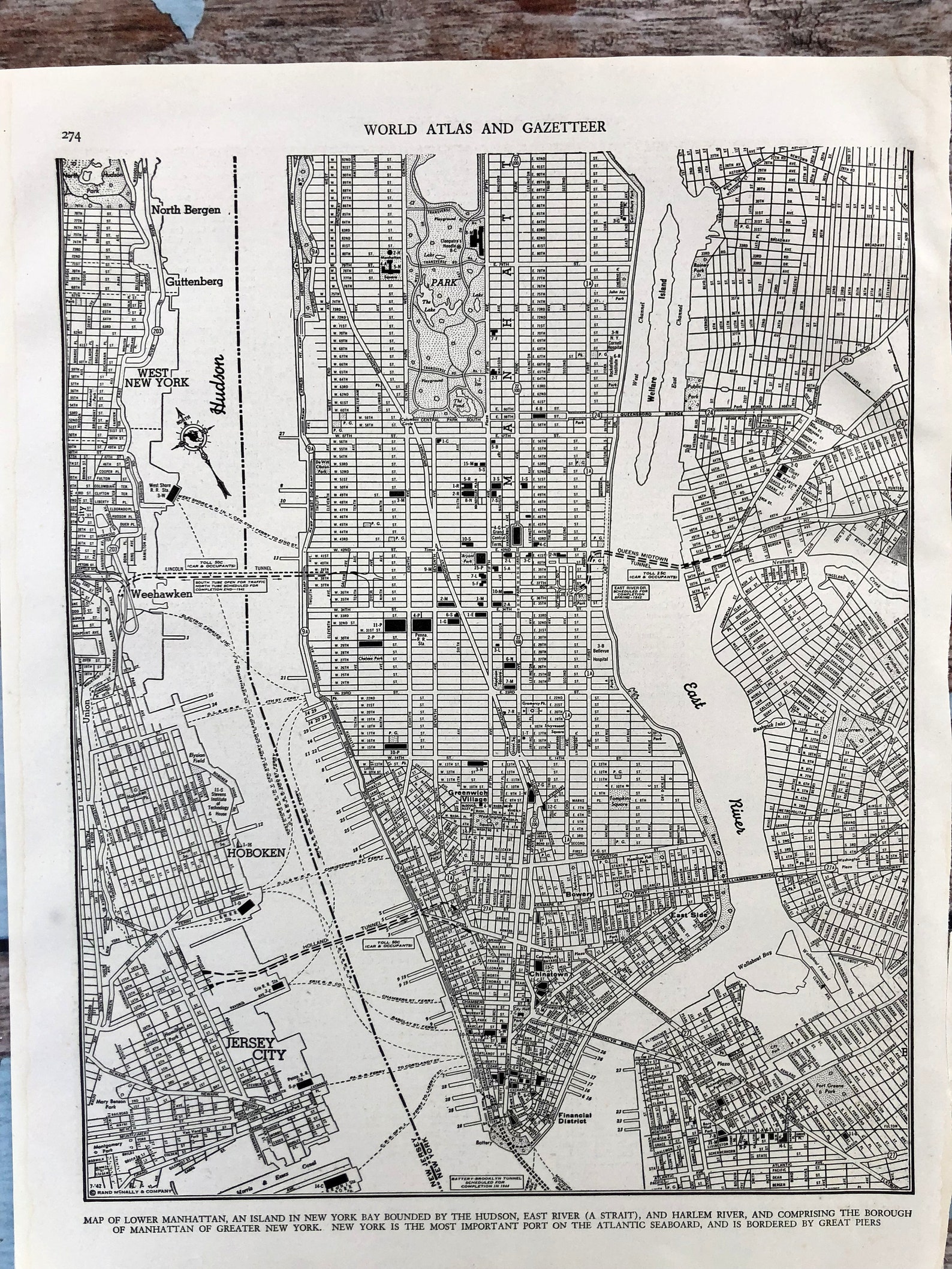 Antique Map of Upper Manhattan. New York City Map. NYC 1937 - Etsy