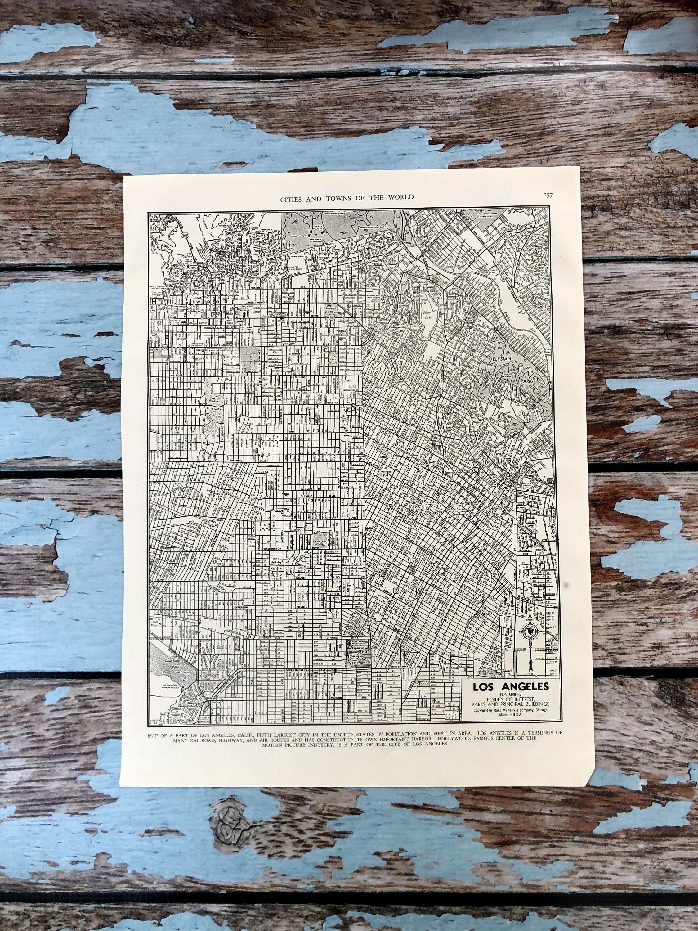 Carte du comté de Los Angeles, Californie, 1880 Ancienne