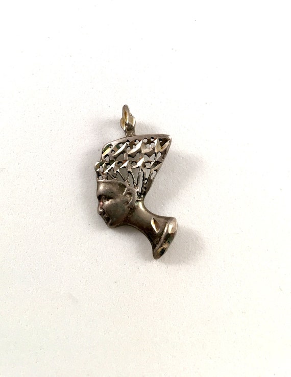 Vintage Sterling Egyptian Pendant. Small Sterling… - image 1