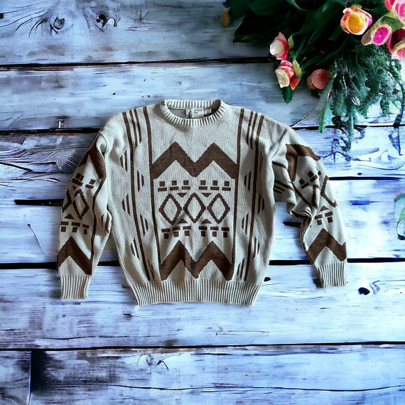 Vintage London Fog Sweater. Men s XL. 1980s Ski Mountain Fashion