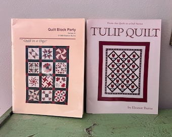 Quiltpatronenboeken. Tulp, quiltblokfeest. Quilt in a Day-serie van Eleanor Burns.