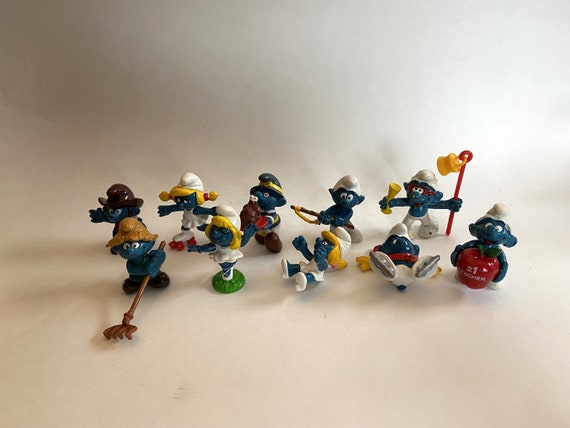 10 original smurfs vintage Smurf set peyo smurfs old school -  Portugal