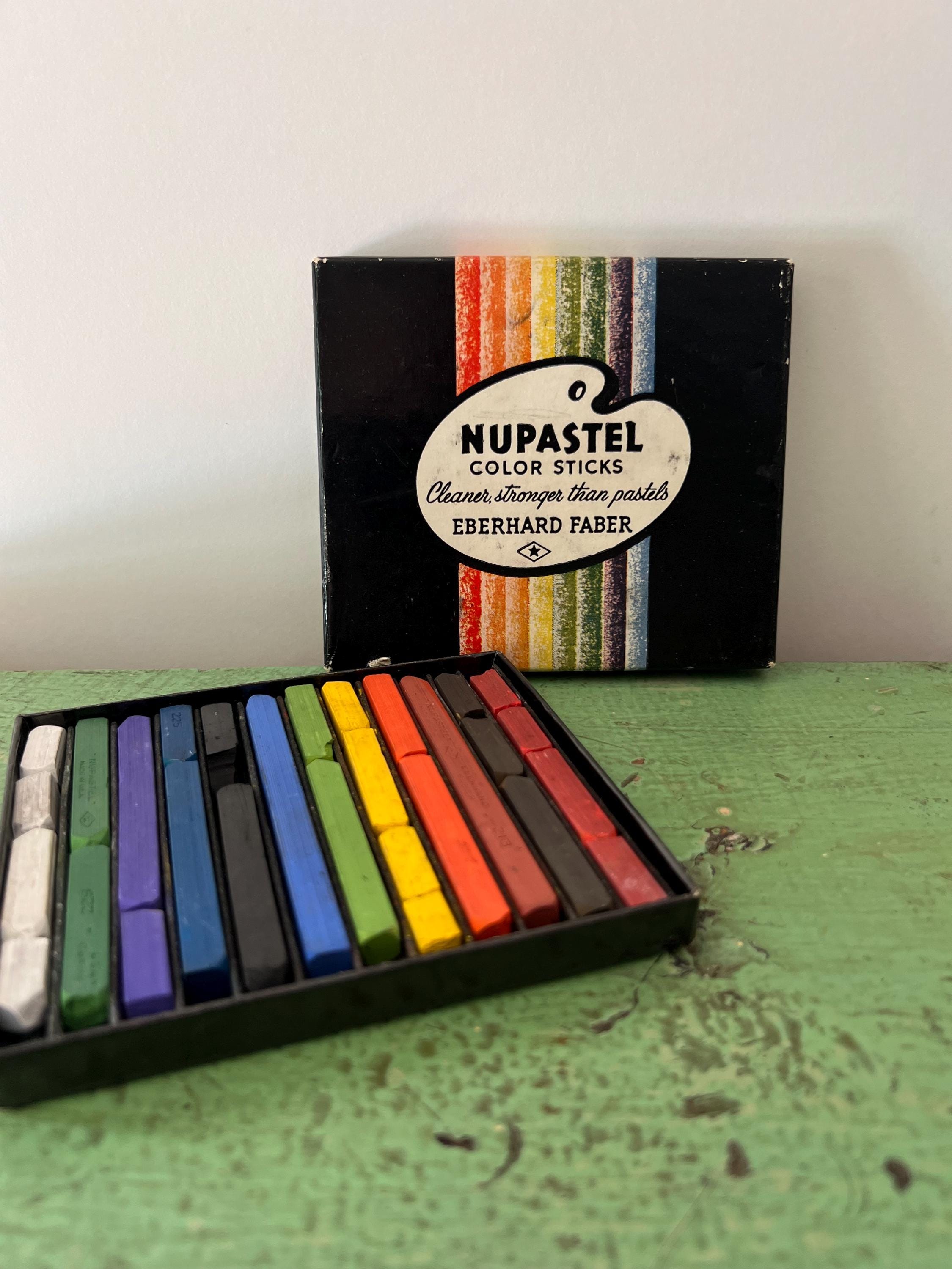 ★NUPASTEL パステル72色 Vintage Nupastel Color Sticks by Eberhard Faber, Retro Art
