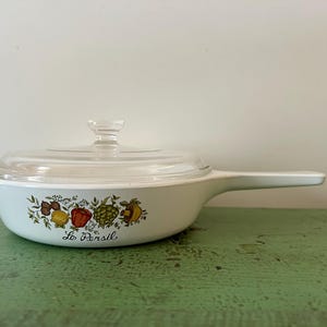 Vintage Corning Ware Le Persil (The Spice of Life) 6.5" Saucepan #P-83-B with Lid