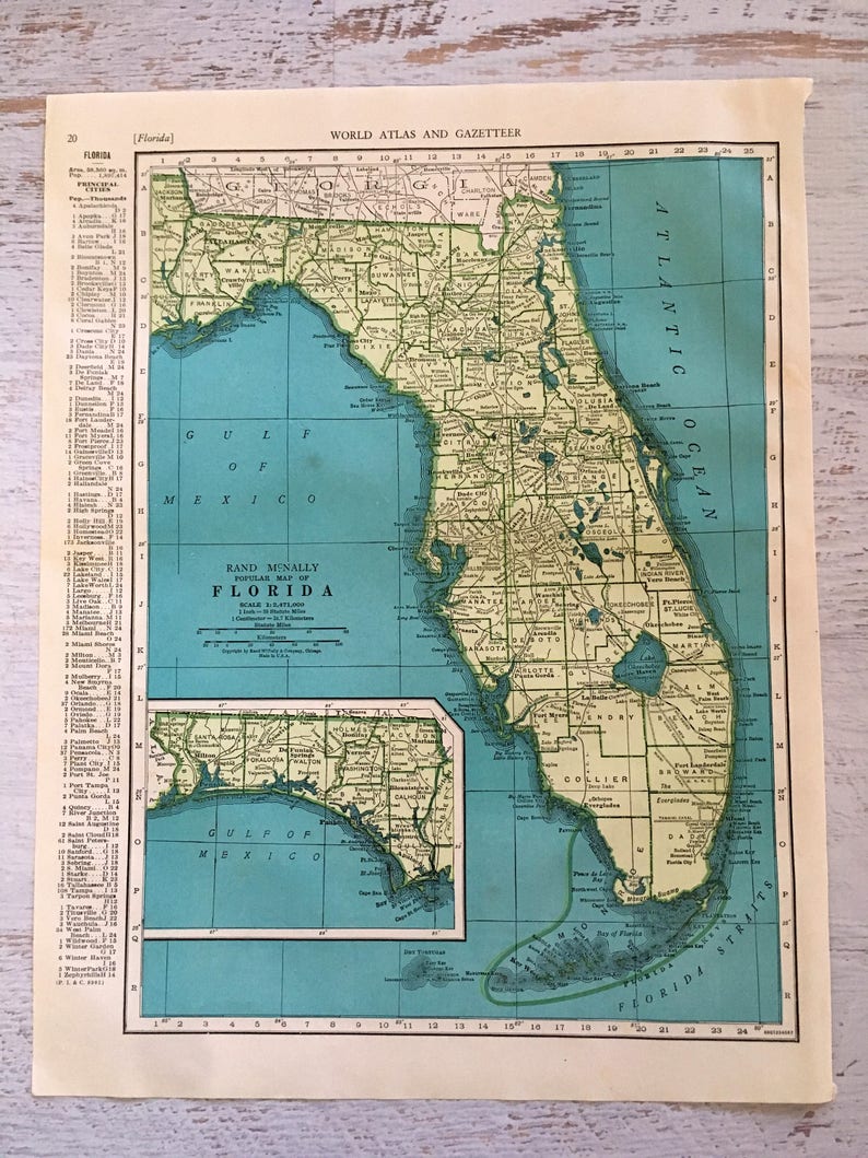 Antique Map of Florida State Map - Il 794xN.1486481745 S9o1 