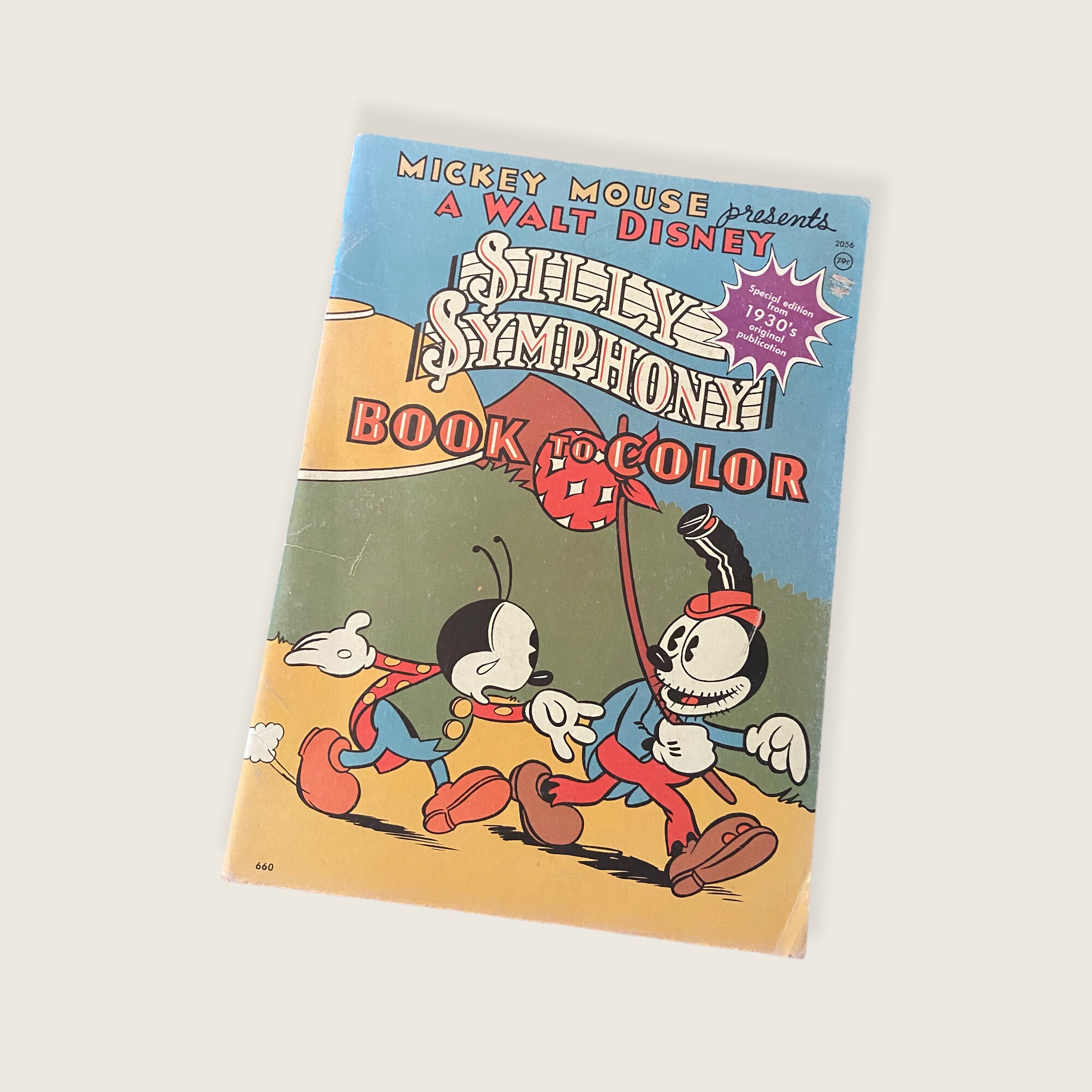 ミッキーマウスのぬり絵。ウォルト・ディズニーの「シリー