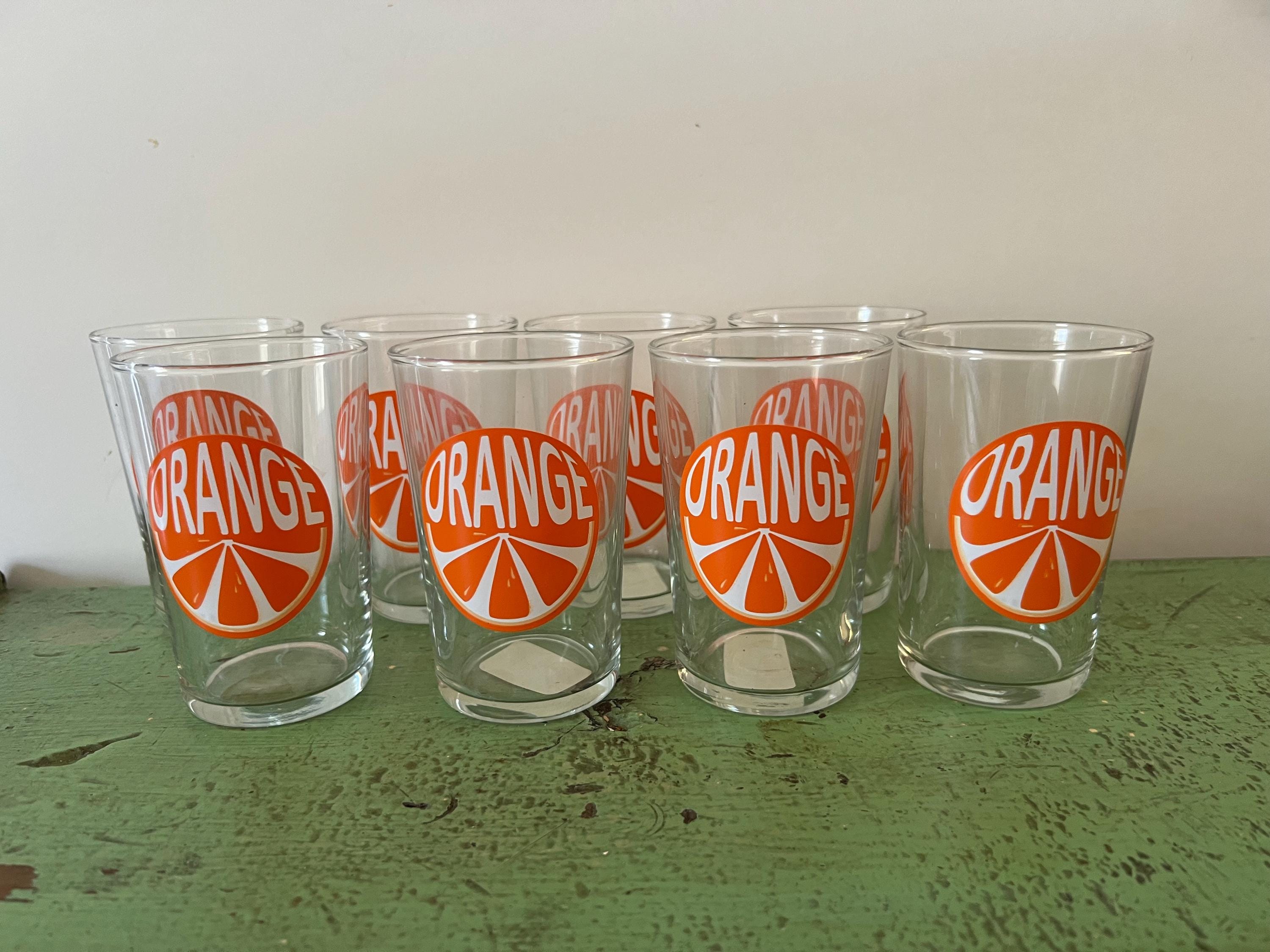 Vintage Orange Juice Glasses - Etsy