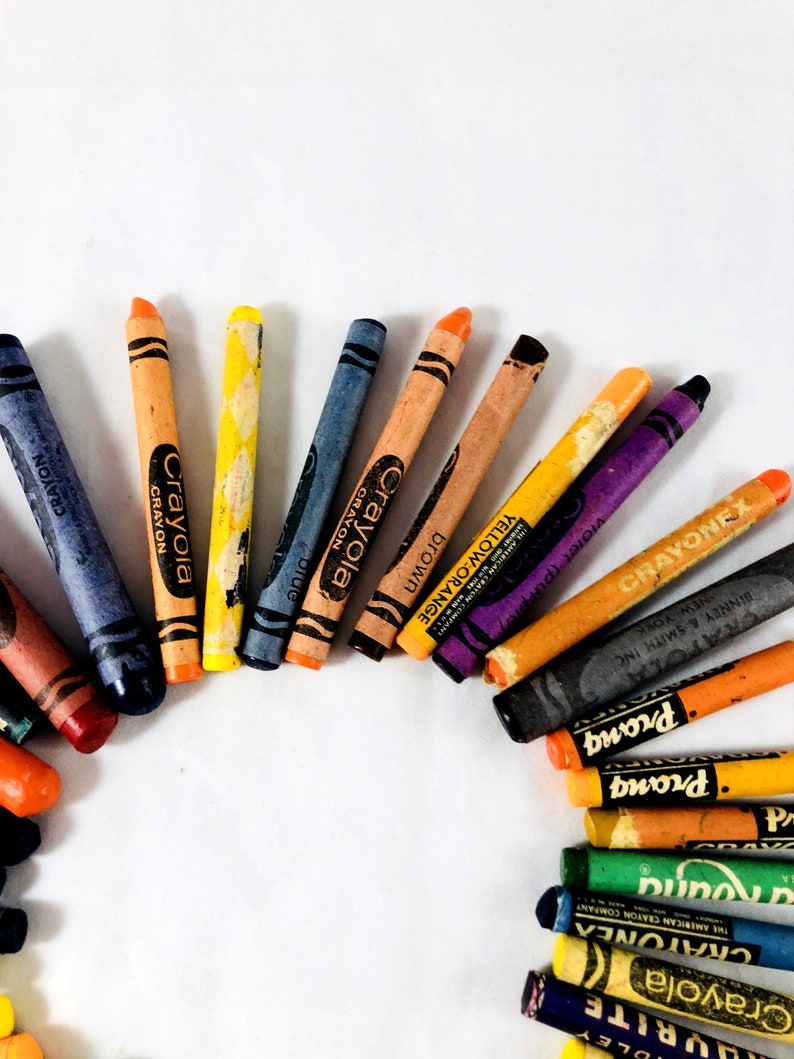 Vintage Crayons. Large Lot of Old Crayons Crayola Binney & Etsy