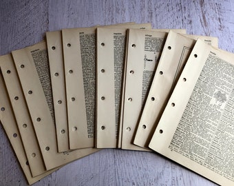 100 Antique Book Pages. 1920s Book Page Bundle. Old Paper, Great Typography! Book Page, Wedding Crafts, Junk Journal. Encyclopedia Pages