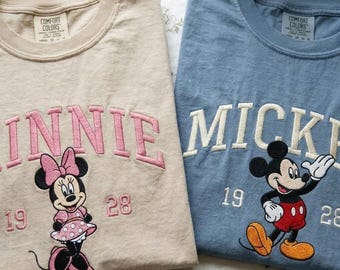 Embroidered Custom Magical Land Shirt, Mouse And Friends Tee, Vintage Magic Kingdom Shirt, Family Matching Vacation, Girl Trip Gift