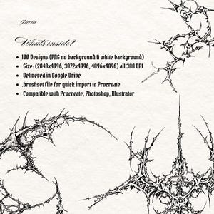 100x Cybersigilism Gothic Tattoo Sketches - Dark Art Flash-bundel + Procreate-penselen afbeelding 9