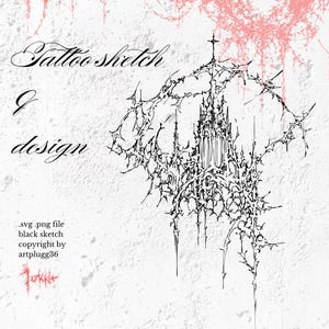 Tattoo CyberSigilism Vector Design, Tattoo Stencil, exclusive flash high quality design – SVG & PNG File