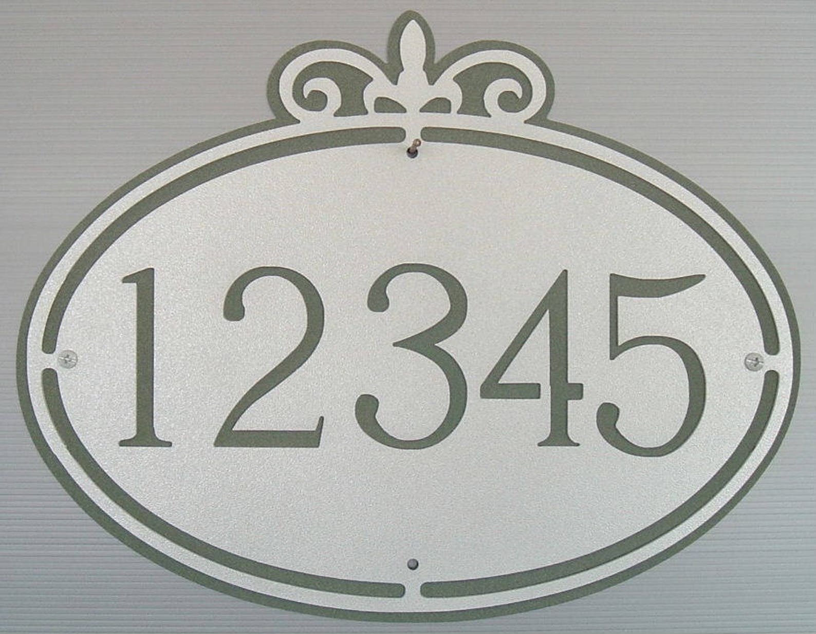 Oval Address sign Decorative Oval Address number Street Etsy