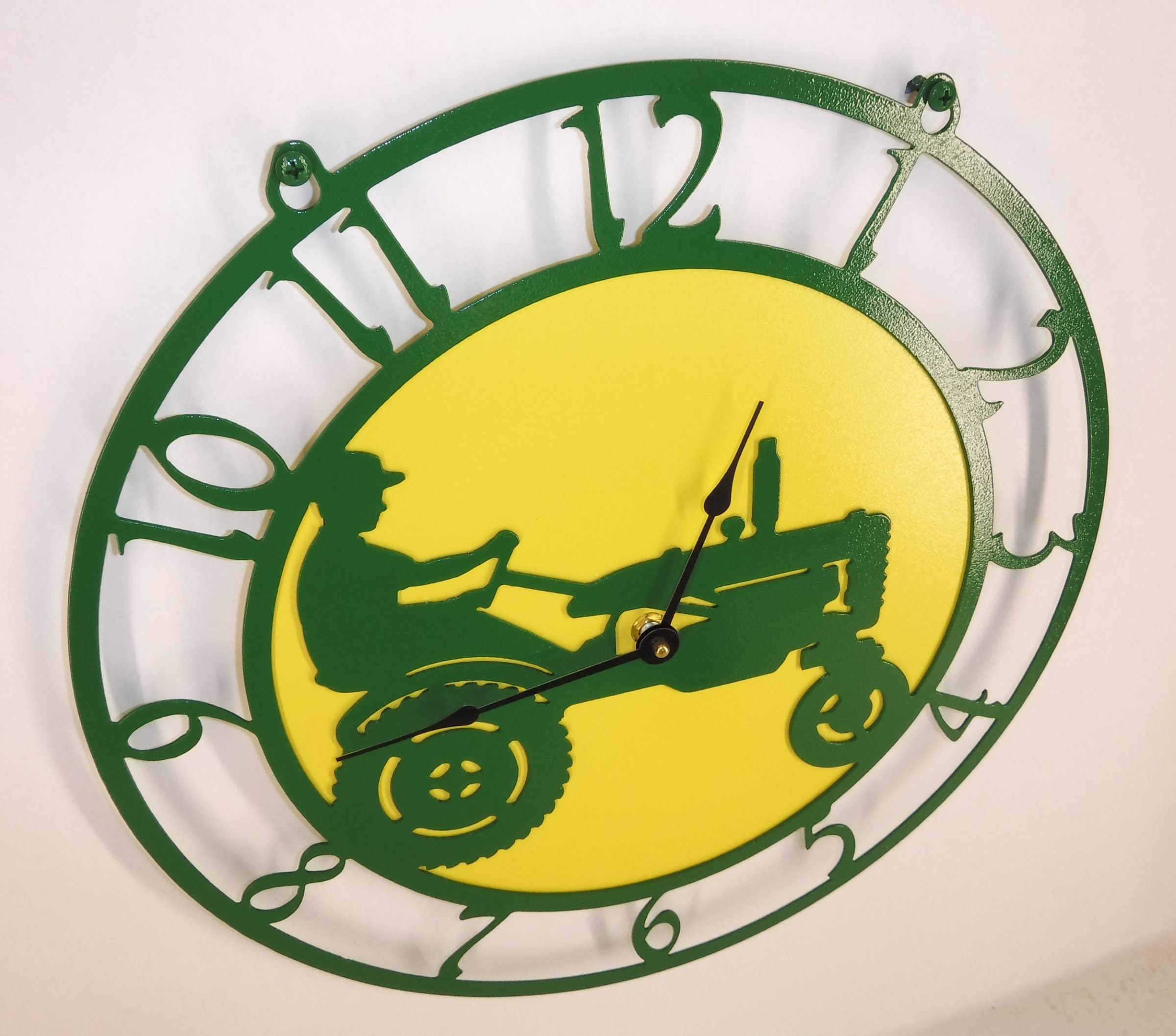 Farmer Wall Clock Tractor Clock Farm Country Decor Country Etsy