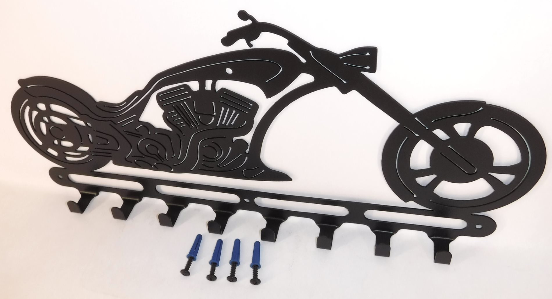 Chopper Motorcycle Key Holder. Satin Black Color. Keys. Key Etsy