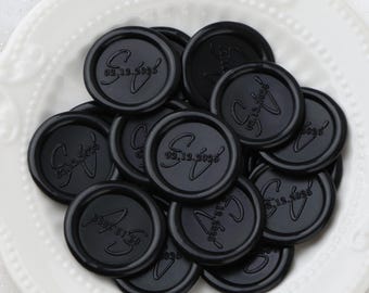 Personalisierte Wachs-Siegel: Personalisierte Initialen oder Logo, Hochzeitseinladungen