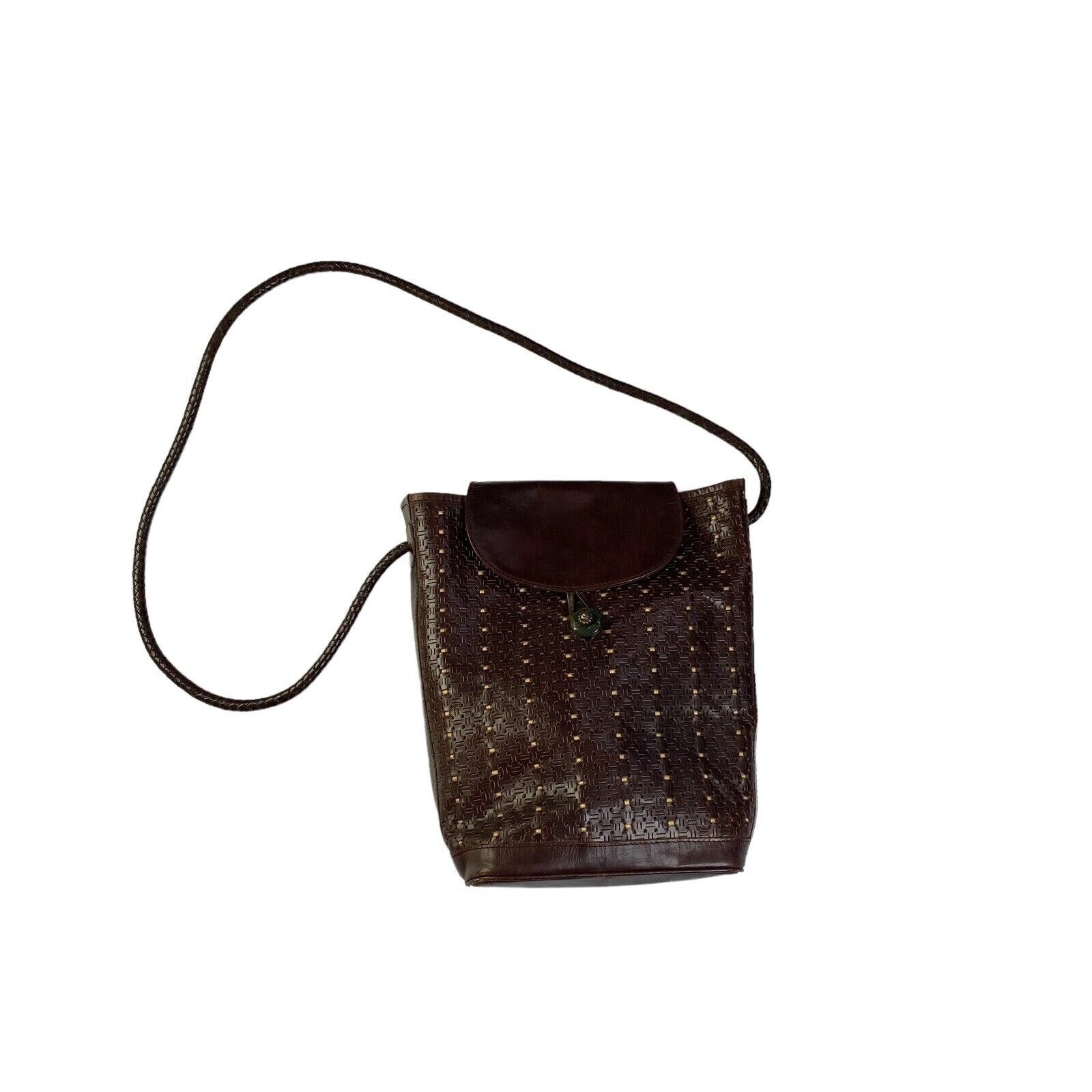 【Paris Vintage】90s y2k with leather bag Vintage 90s Y2K FOSSIL Pastel Striped Leather Shoulder Bag