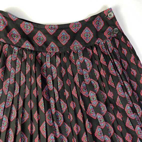 Vintage Liz Claiborne Black Hot Pink Geo Medallio… - image 3