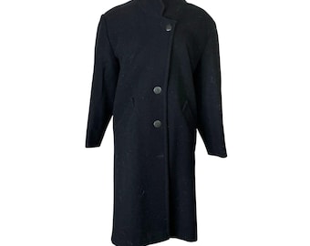 Vintage 90's Yves Saint Laurent YSL 100% Wool Gray Overcoat Jacket