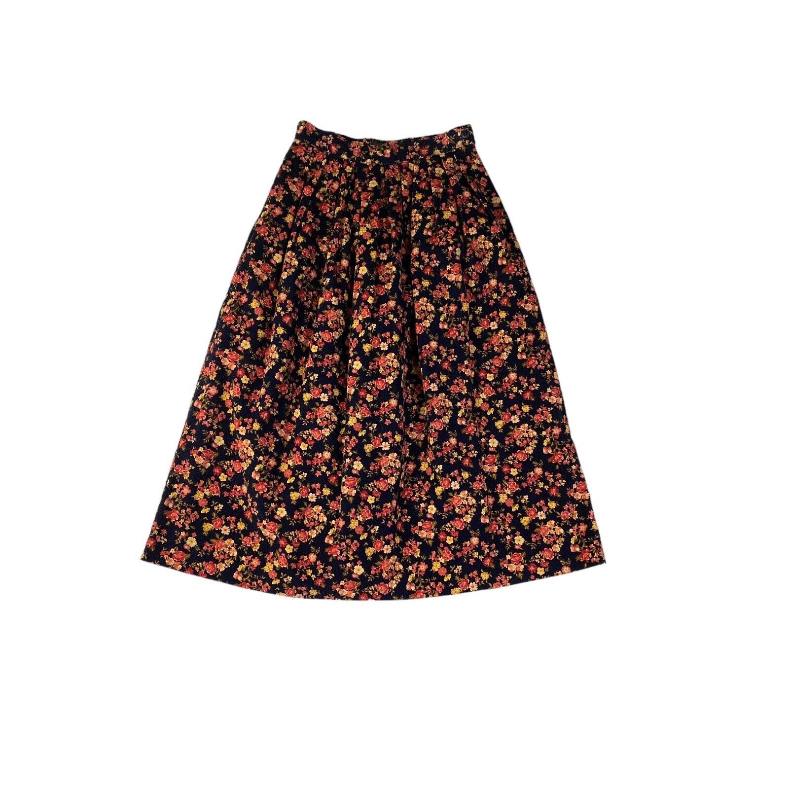 60〜70s codyroy skirt nevy Vintage 70's Navy Blue Corduroy Skirt - French NOS - Size 6