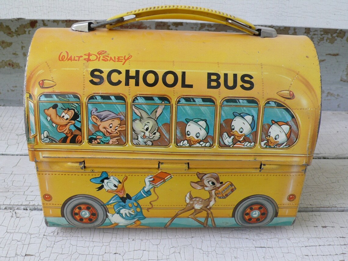 Vintage Disney School Bus Lunch Box Etsy