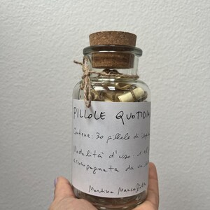 Barattolo di Pillole Quotidiane | 30 frasi scritte a mano per ispirarti ogni giorno | Regalo motivazionale artigianale