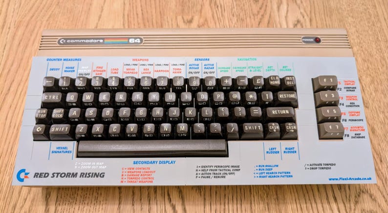 C64 Color Keys Red Storm Rising - C64 Keyboard Template - Etsy