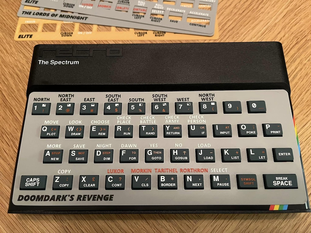 Doomdark's Revenge - Spectrum Keyboard Template - Etsy Canada