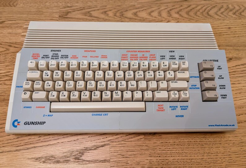 Project Gunship Key Keyboard Gunship - C64 Keyboard Template - Etsy Australia